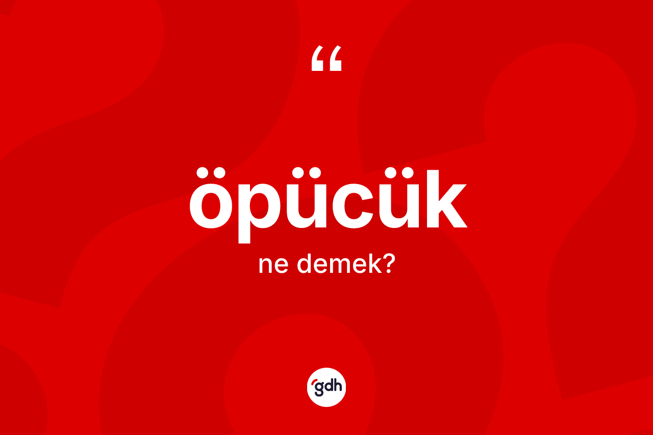Öpücük ne anlama gelir? Öpücük kelimesinin TDK'ya göre açıklaması nedir?
