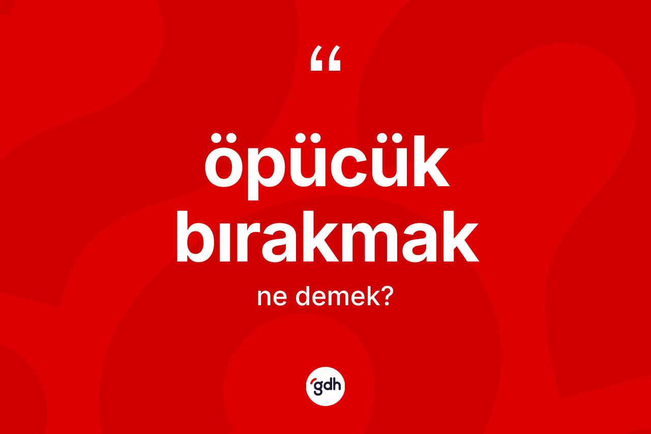 Öpücük bırakmak ifadesinin sözlükteki anlamı nedir? Öpücük bırakmak ifadesinin TDK'ya göre açıklaması nedir?
