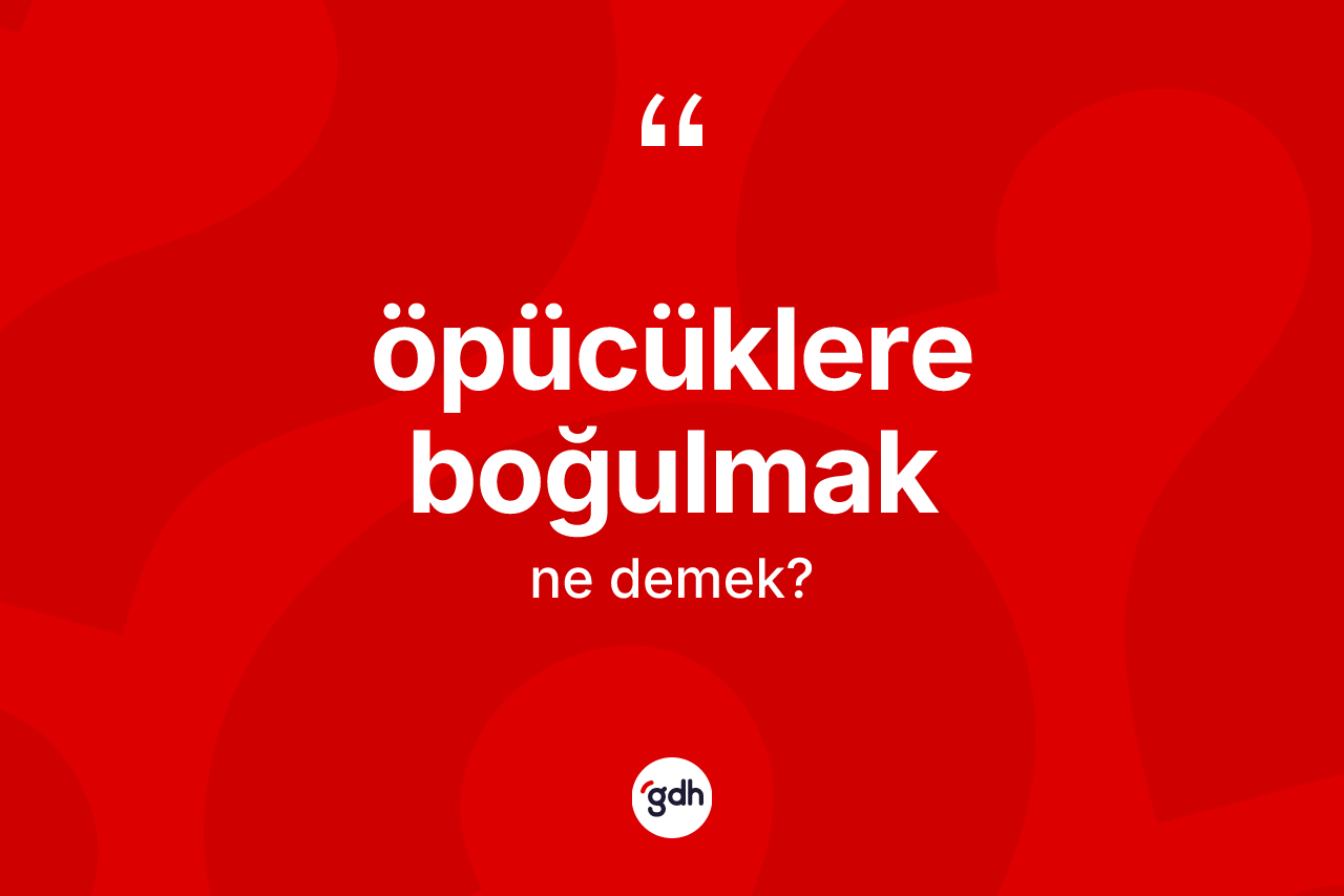 Öpücüklere boğulmak ne demek?