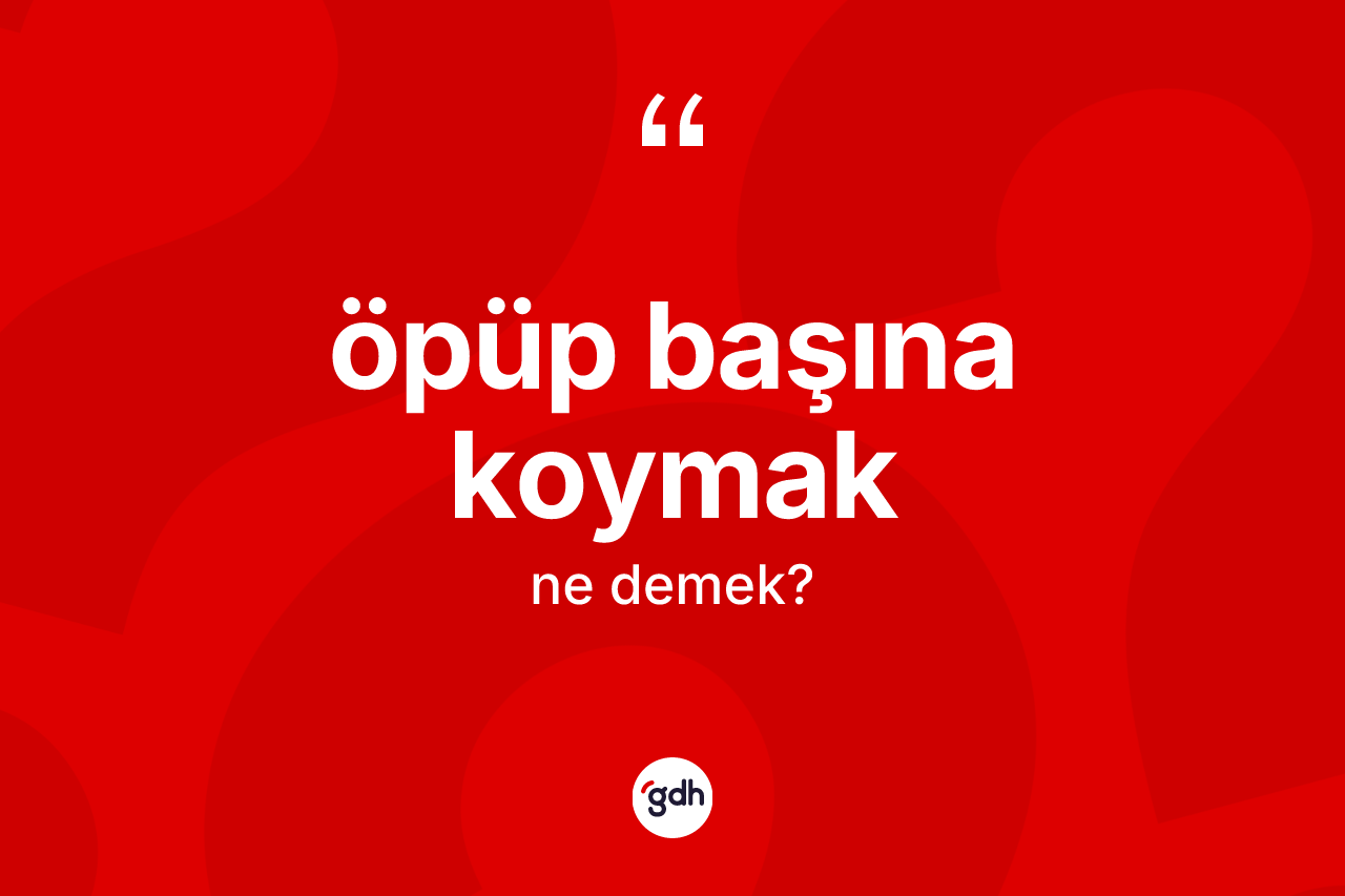 Öpüp başına koymak ifadesinin sözlükteki anlamı nedir?