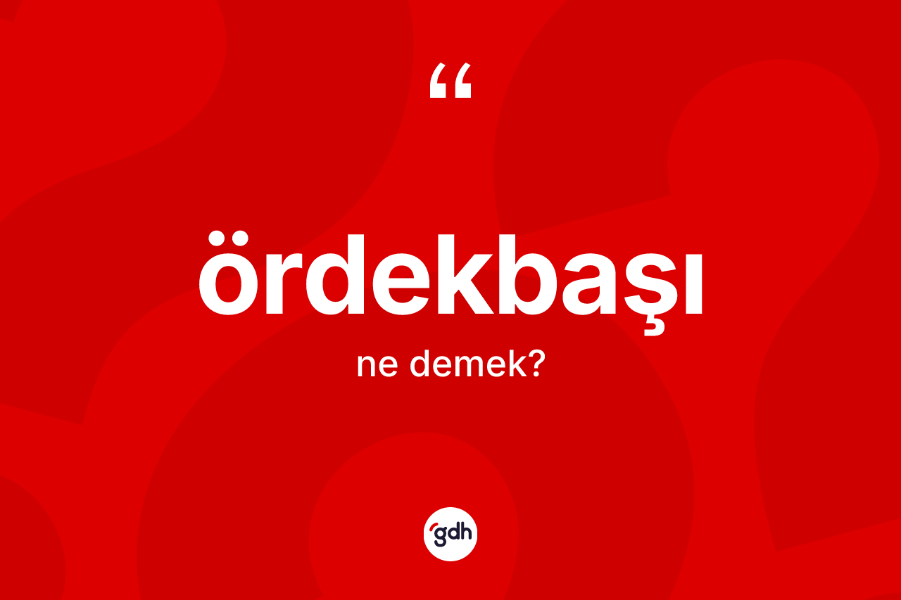 Ördekbaşı kelimesinin sözlükteki tanımı nedir?