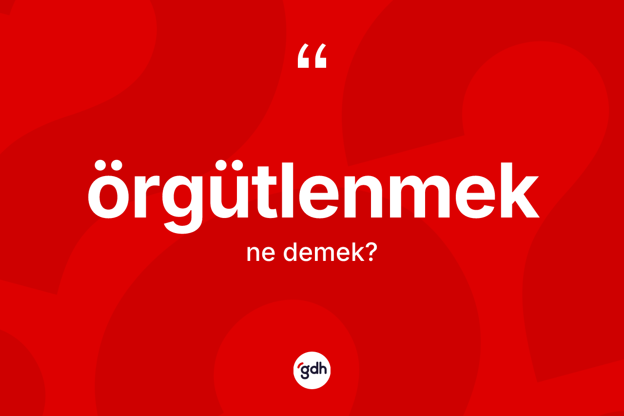Örgütlenmek nedir?