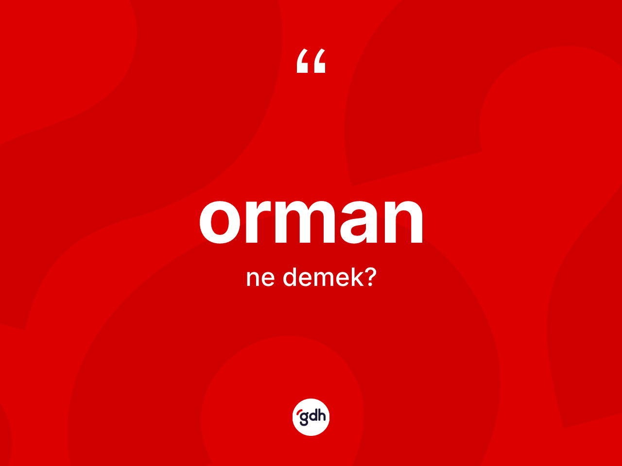 Orman kelimesinin tanımı nedir? Ormanın TDK'ya göre anlamı nedir?