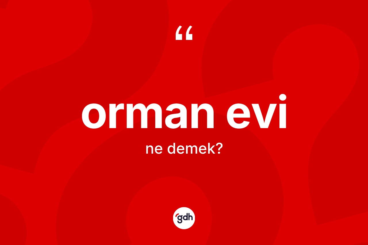 Orman evi kelimesinin anlamı nedir? Orman evi kelimesinin kaç farklı anlamı var?