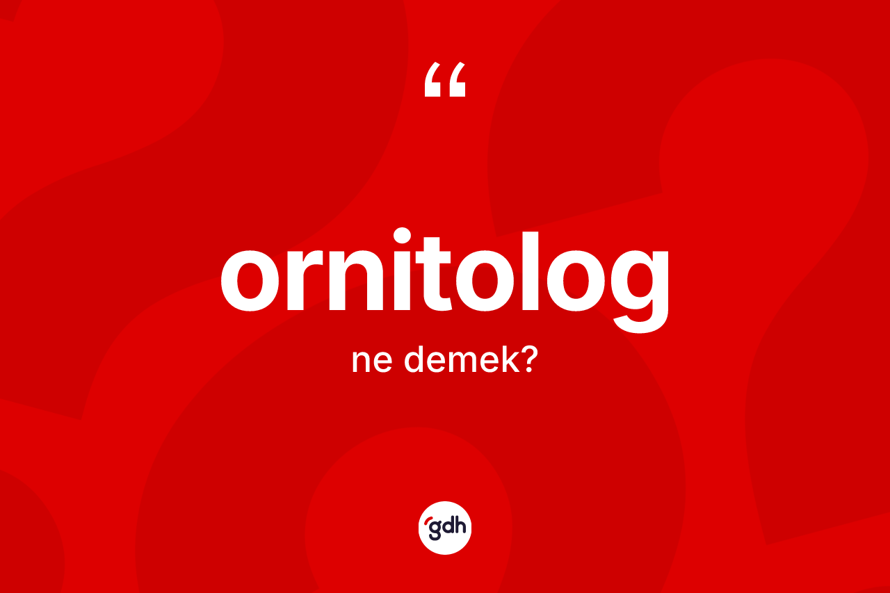 Ornitolog kelimesinin tanımı nedir? Ornitolog kelimesinin TDK anlamı nedir?