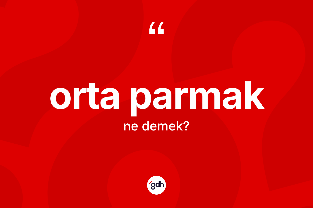 Orta parmak kelimesi ne demek? Orta parmağın TDK'ya göre anlamı nedir?