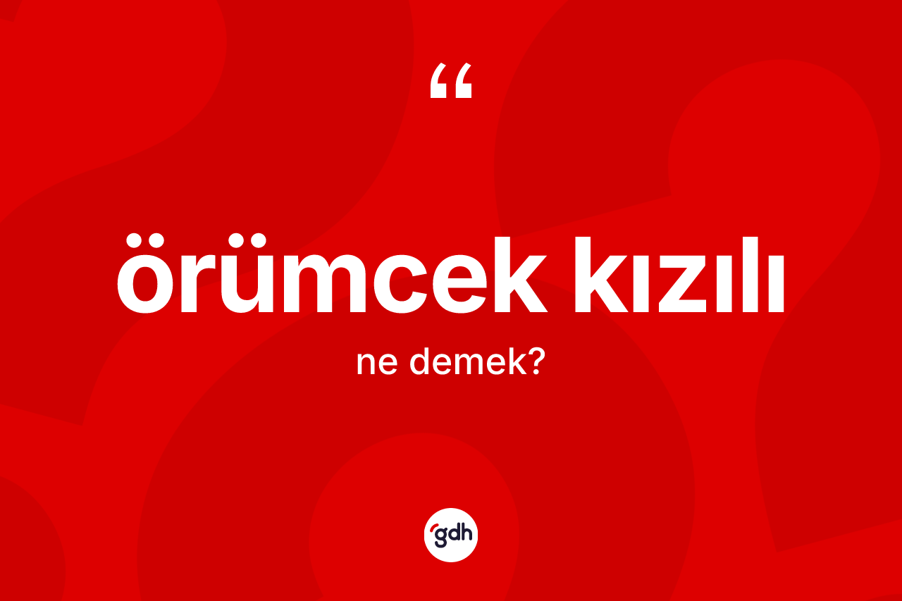 Örümcek kızılı kelimesi ne anlama gelir?