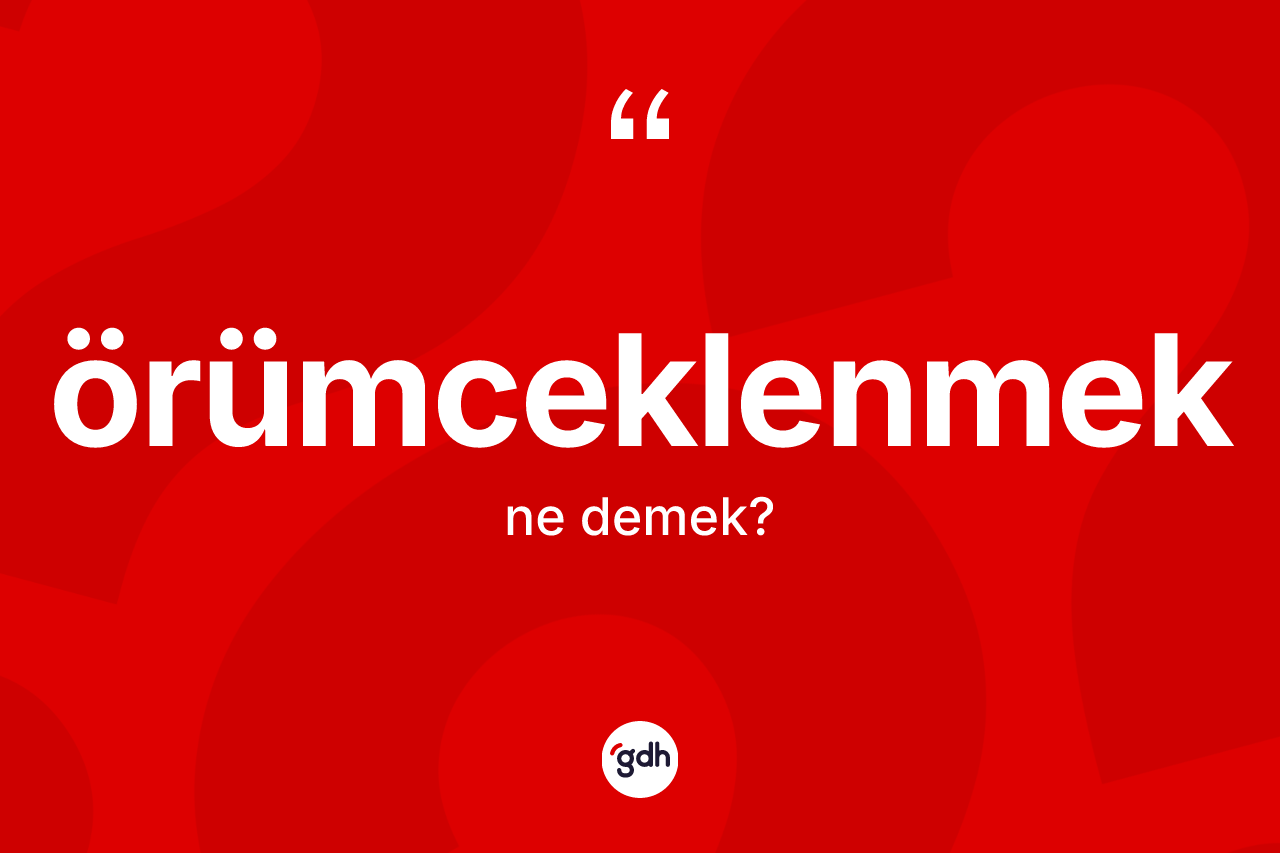 Örümceklenmek kelimesinin sözlükteki tanımı nedir? Örümceklenmeğin TDK'ya göre anlamı nedir?