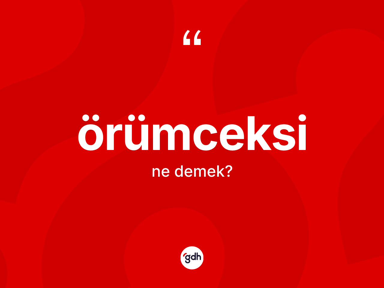 Örümceksi ne demek? Örümceksi kelimesinin TDK'ya göre açıklaması nedir?