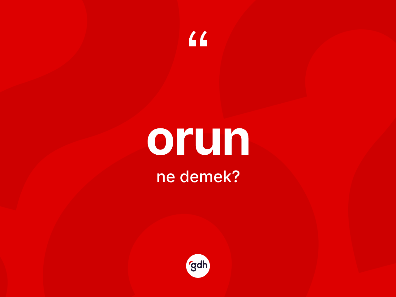 Orun kelimesinin anlamı nedir? Orunun TDK'ya göre anlamı nedir?