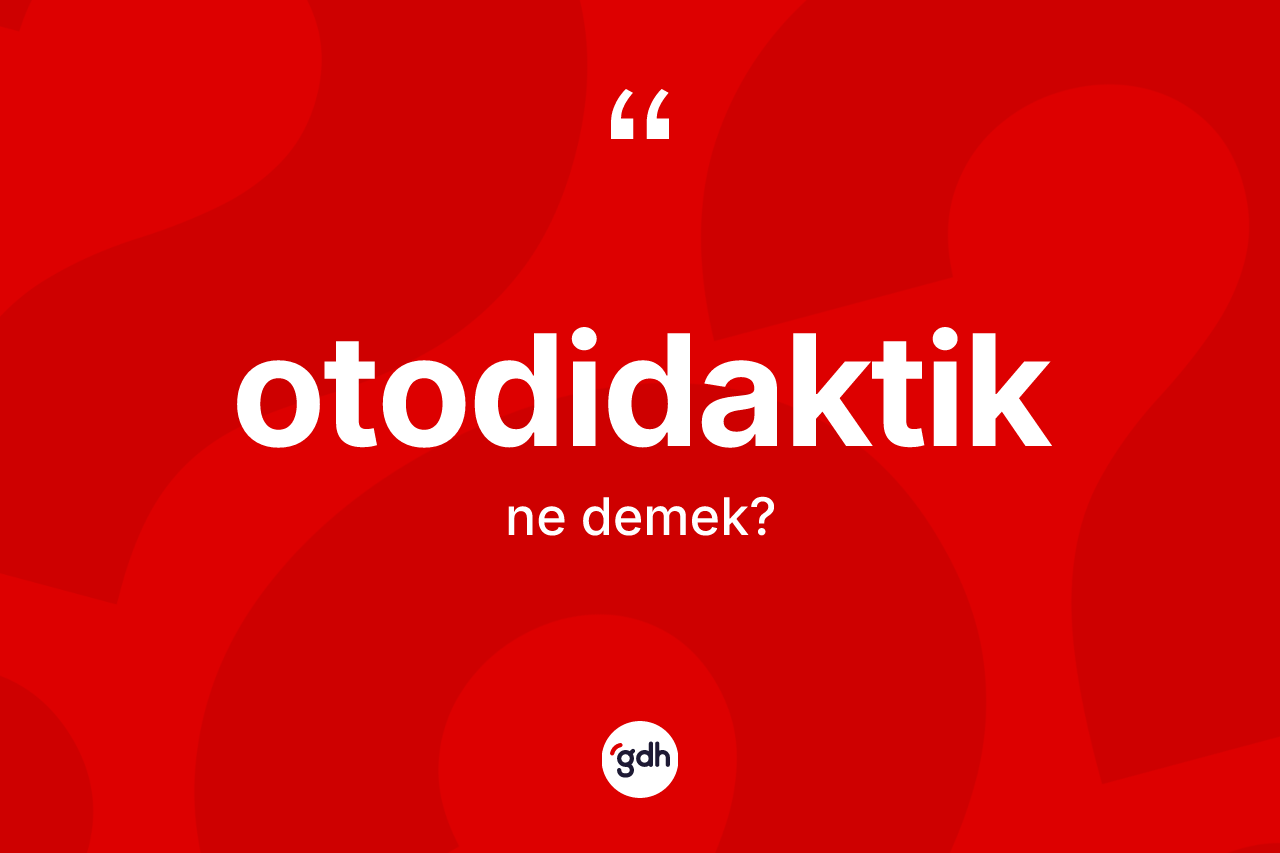Otodidaktik ne demek? Otodidaktiğin sözlükteki anlamı nedir?