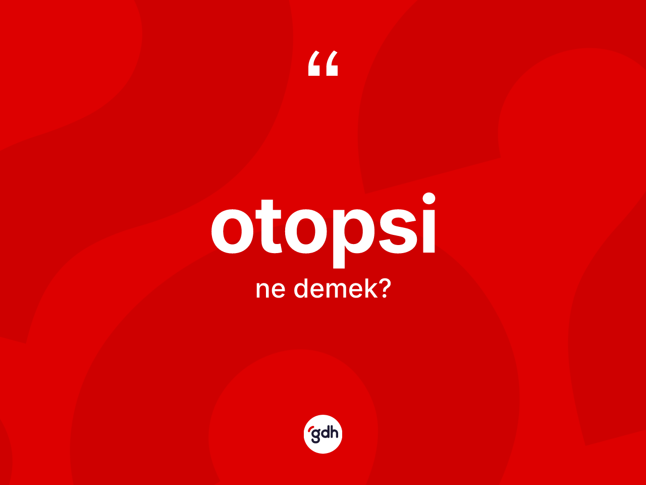 Otopsi kelimesinin sözlükteki tanımı nedir? Otopsinin TDK'ya göre anlamı nedir?