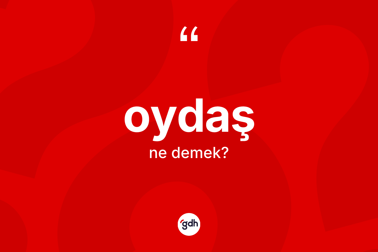 Oydaş ne anlama gelir? Oydaş kelimesinin TDK'ya göre açıklaması nedir?