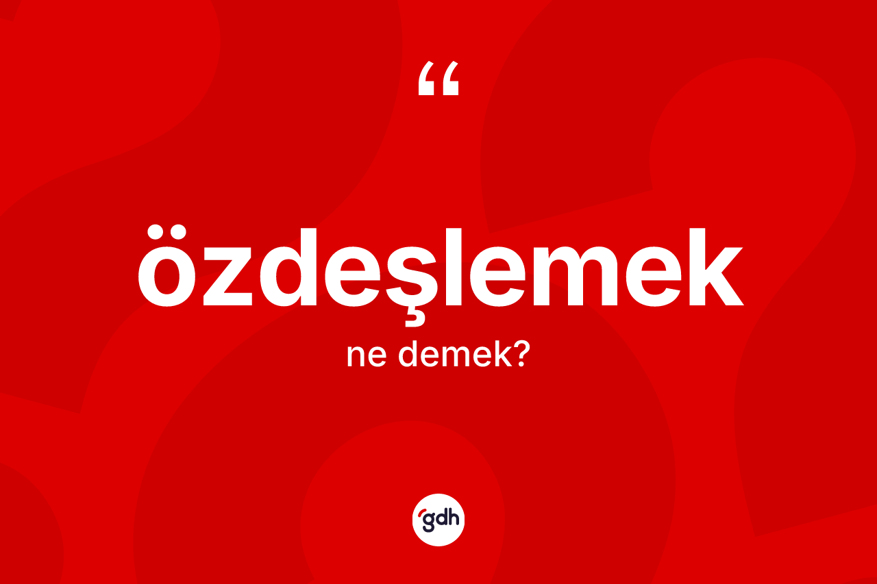Özdeşlemek kelimesinin sözlükteki tanımı nedir? Özdeşlemeğin TDK'ya göre anlamı nedir?
