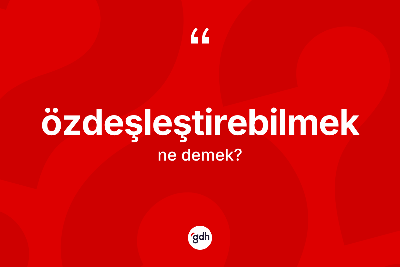 Özdeşleştirebilmek kelimesinin anlamı nedir? Özdeşleştirebilmeğin TDK'ya göre anlamı nedir?