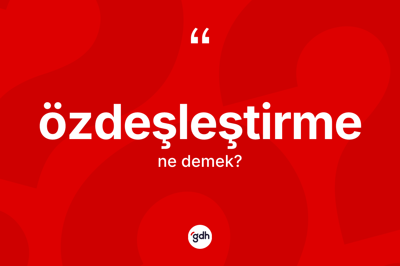 Özdeşleştirme kelimesinin tanımı nedir? Özdeşleştirmenin sözlükteki anlamı nedir?