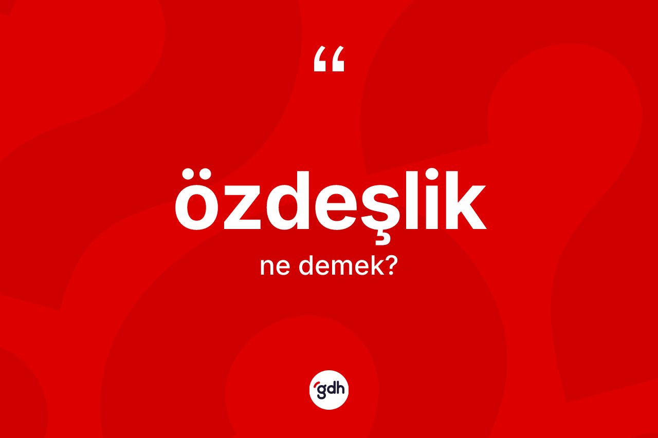 Özdeşlik kelimesi ne demek?