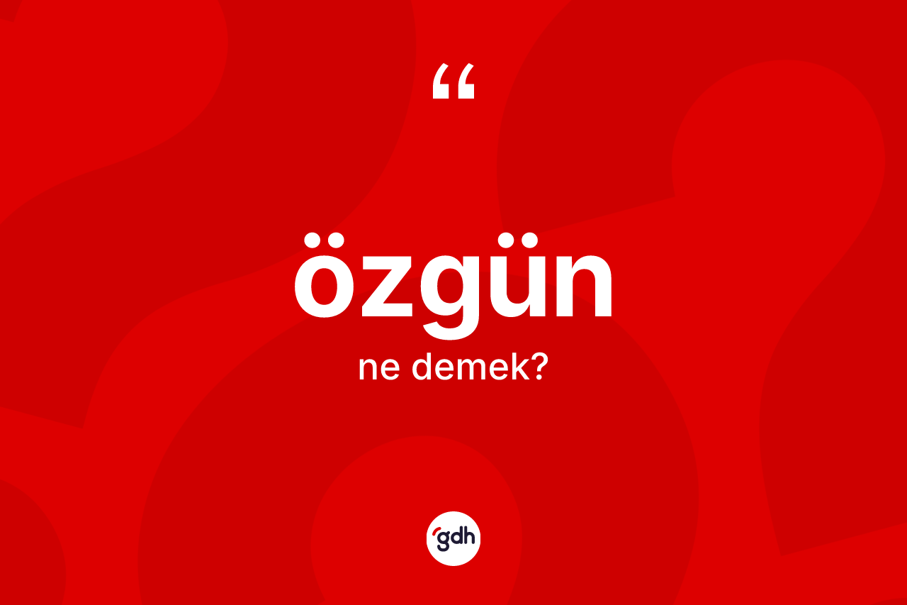 Özgün kelimesi ne demek?