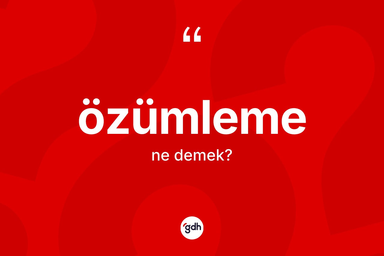 Özümleme ne anlama gelir?