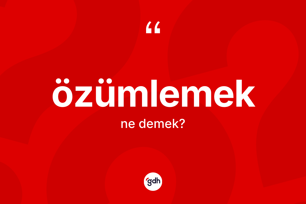 Özümlemek ne anlama gelir?