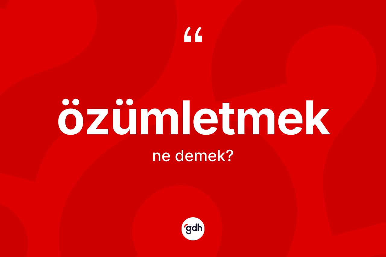 Özümletmek kelimesinin anlamı nedir? Özümletmeğin TDK'ya göre anlamı nedir?