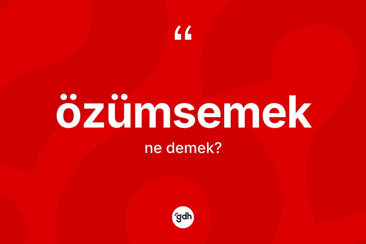 Özümsemek kelimesinin tanımı nedir?