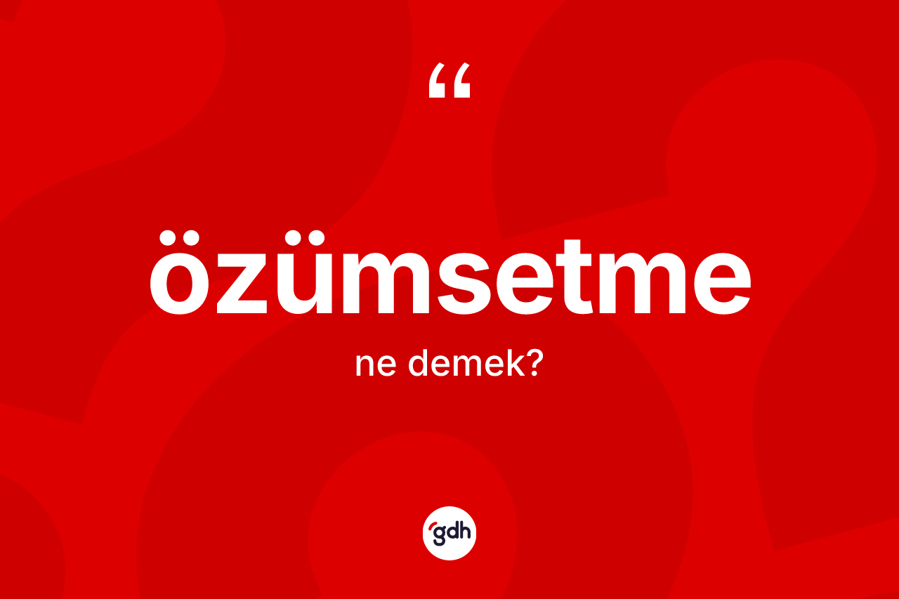 Özümsetme kelimesinin sözlükteki tanımı nedir?