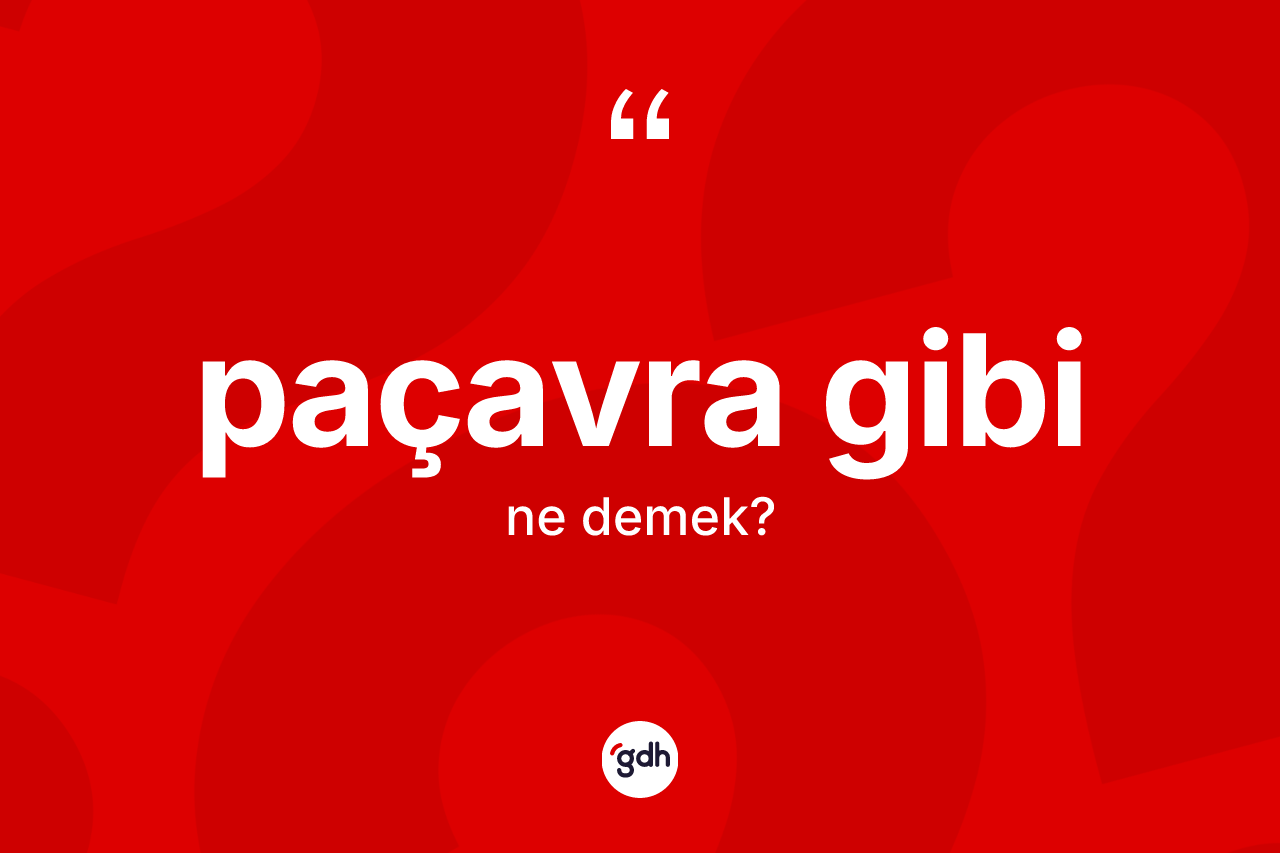 Paçavra gibi ifadesinin sözlükteki anlamı nedir? Paçavra gibi sözünün TDK açıklaması nedir?