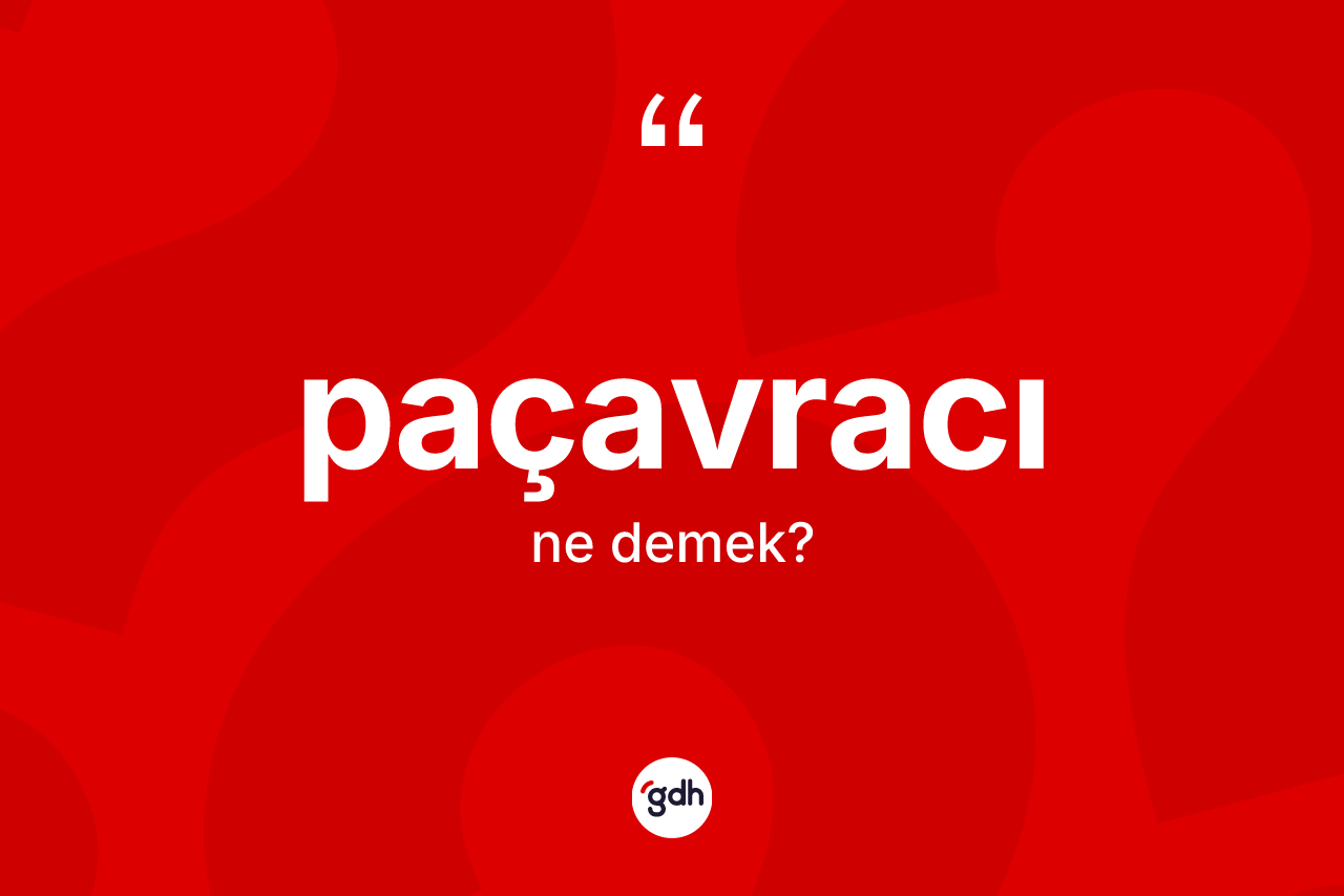 Paçavracı nedir? Paçavracı kelimesinin kaç farklı anlamı var?