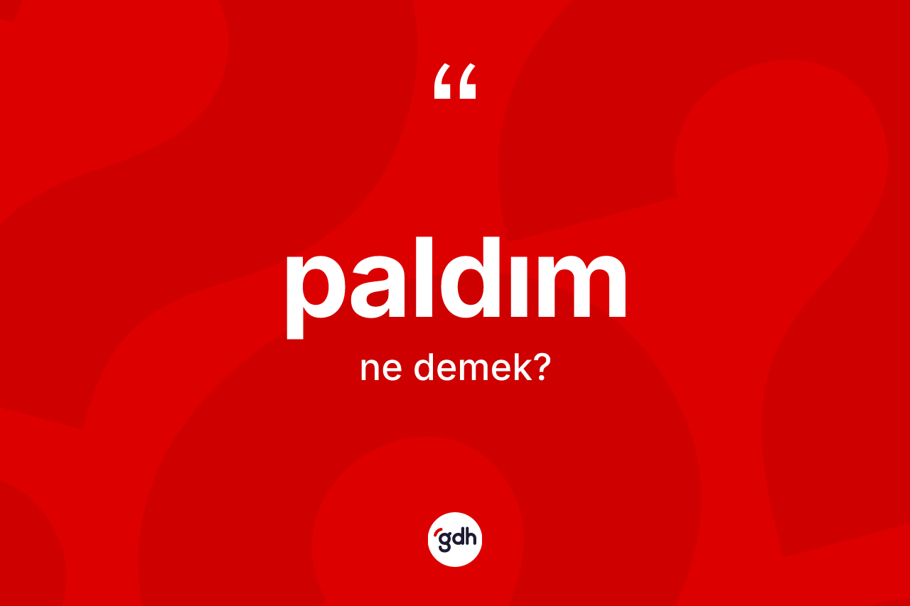 Paldım kelimesi ne demek?