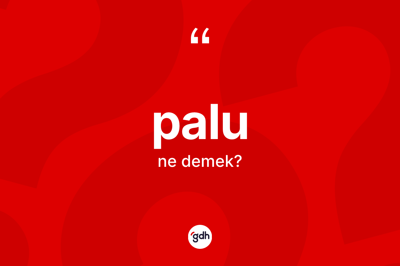 Palu kelimesinin tanımı nedir? Palu'nun TDK'ya göre anlamı nedir?