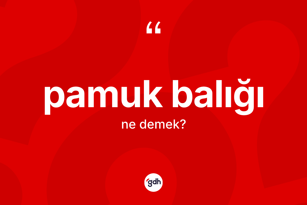 Pamuk balığı kelimesi ne demek?
