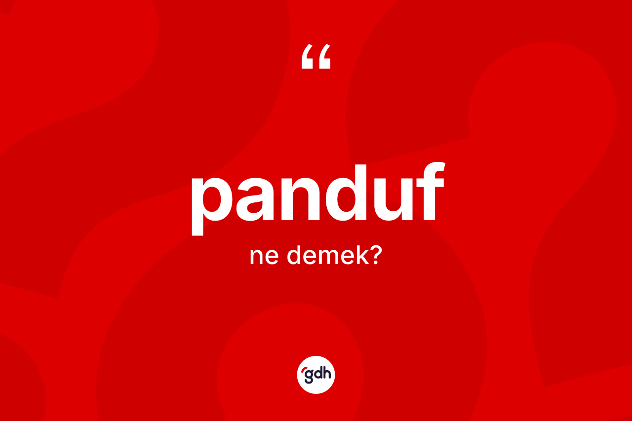 Panduf  kelimesinin tanımı nedir? Panduf un TDK'ya göre anlamı nedir?