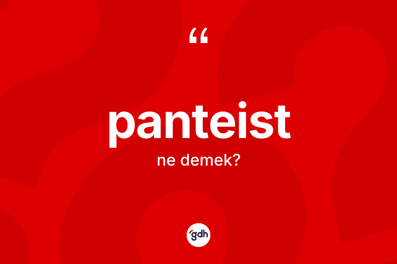 Panteist kelimesinin sözlükteki tanımı nedir?