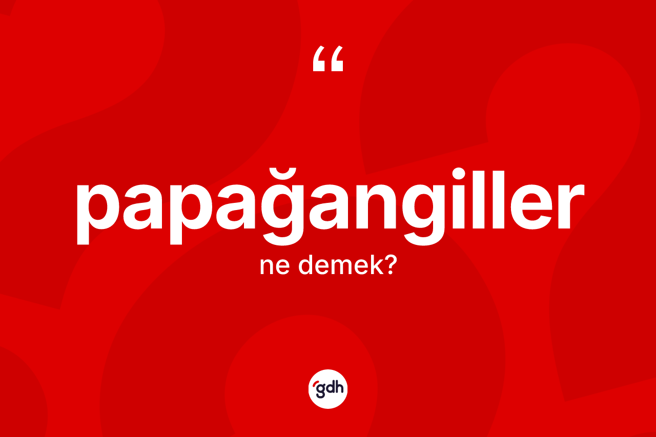 Papağangiller kelimesinin anlamı nedir?