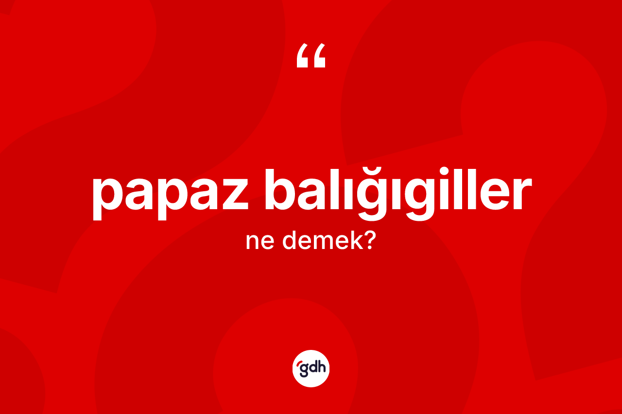 Papaz balığıgiller kelimesinin tanımı nedir?