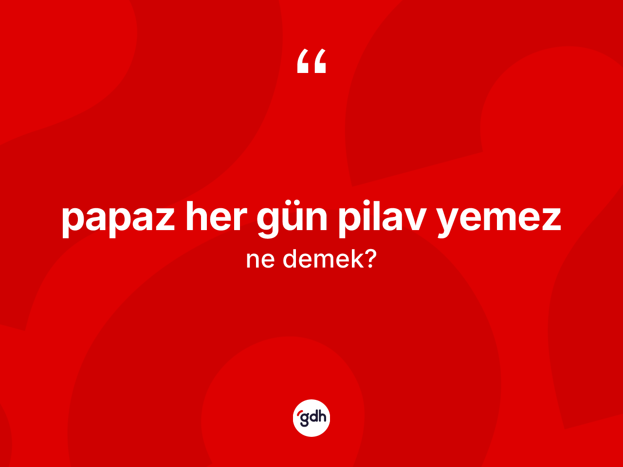 Papaz her gün pilav yemez ne anlama gelir? Papaz her gün pilav yemez ifadesinin TDK anlamı nedir?