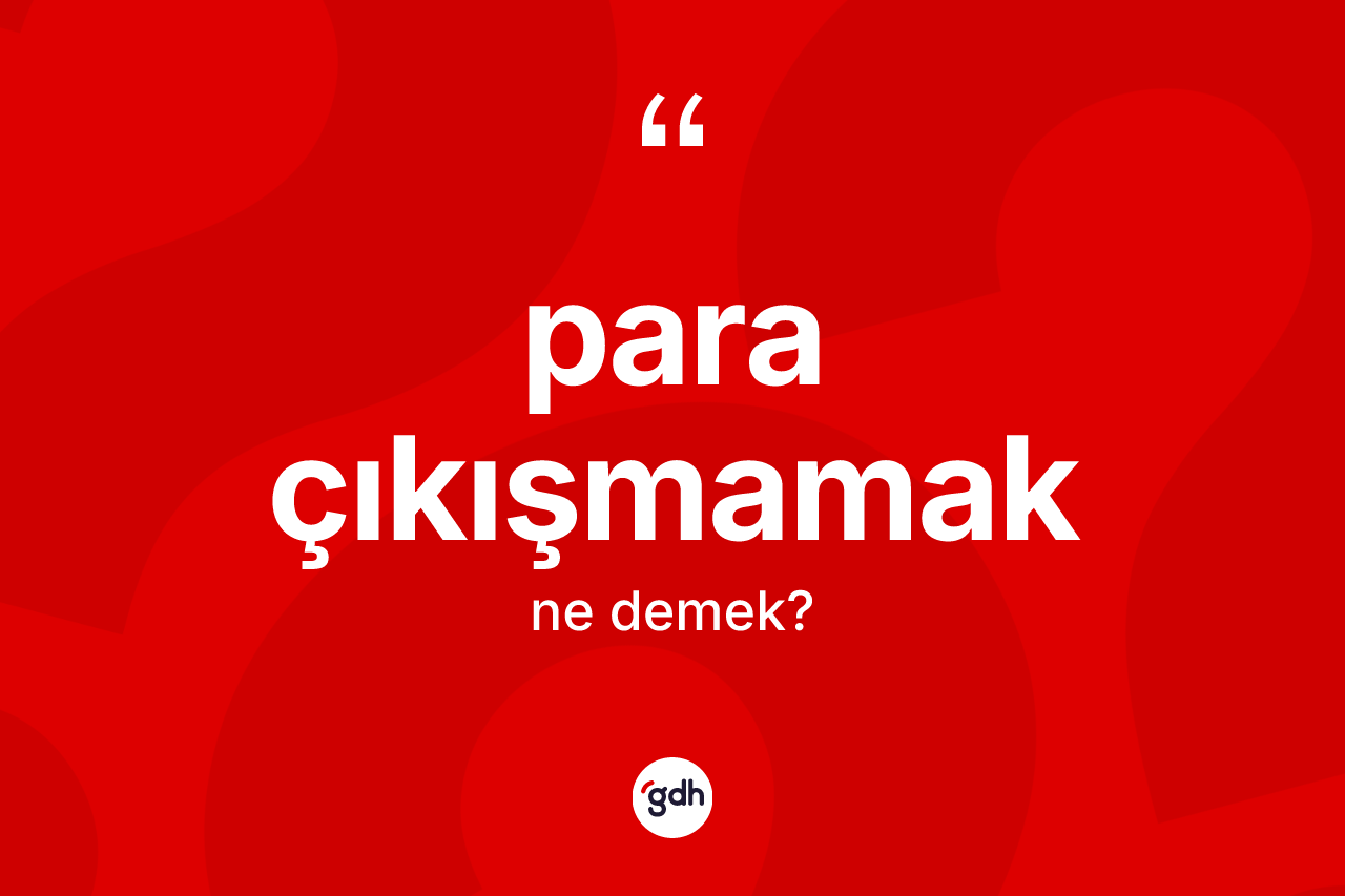 Para çıkışmamak ne anlama gelir?