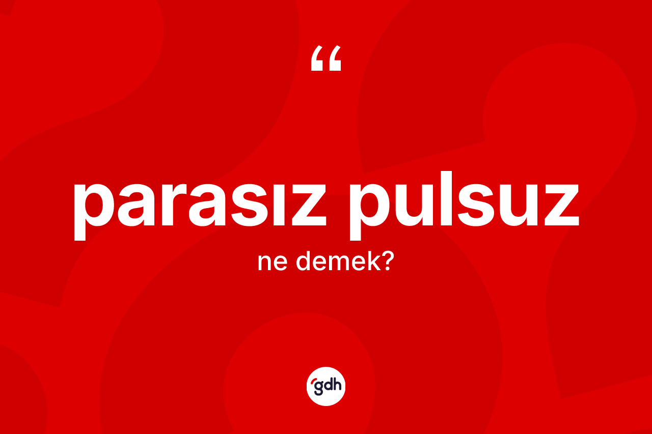 Parasız pulsuz ne demek?