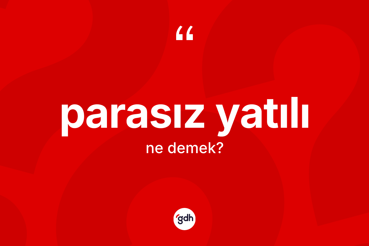 Parasız yatılı kelimesinin sözlükteki tanımı nedir?