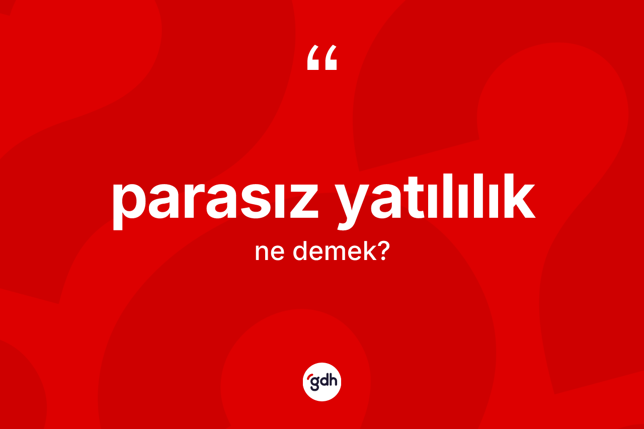 Parasız yatılılık kelimesi nedir?