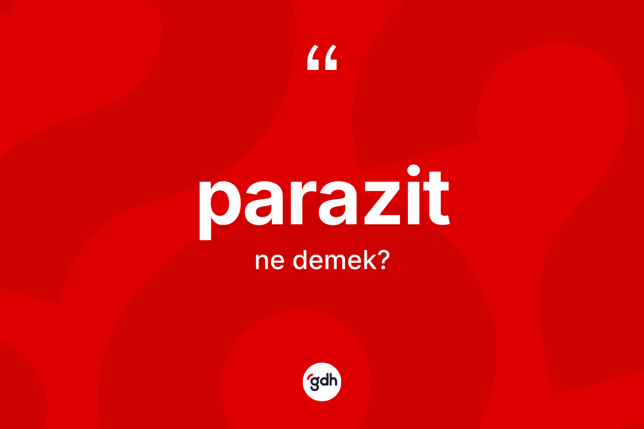 Parazit kelimesinin tanımı nedir?
