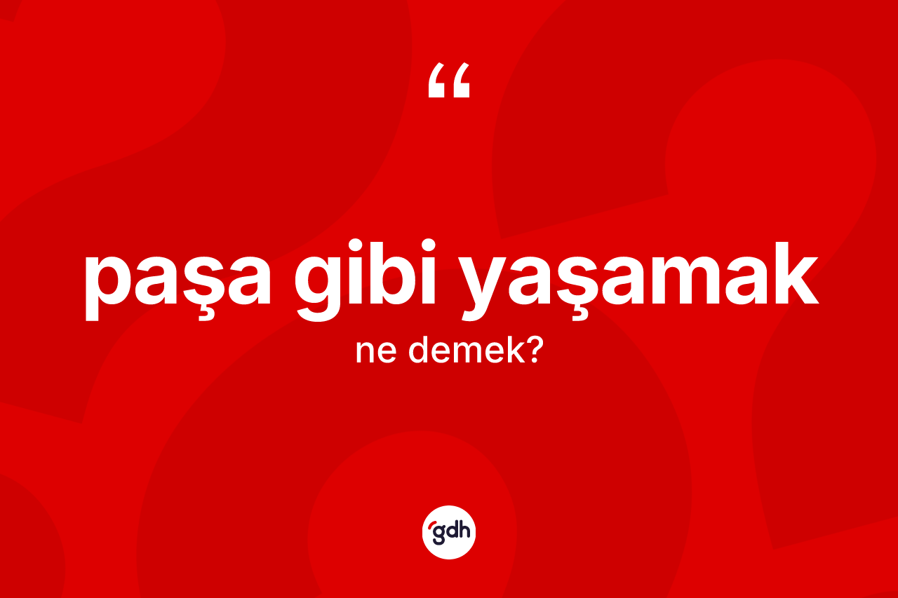 Paşa gibi yaşamak ifadesinin tanımı nedir?