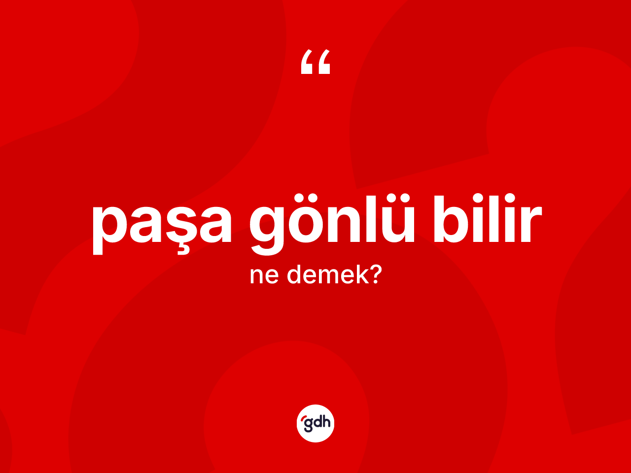 Paşa gönlü bilir ifadesinin kısaca tanımı nedir? Paşa gönlü bilir sözünün TDK açıklaması nedir?