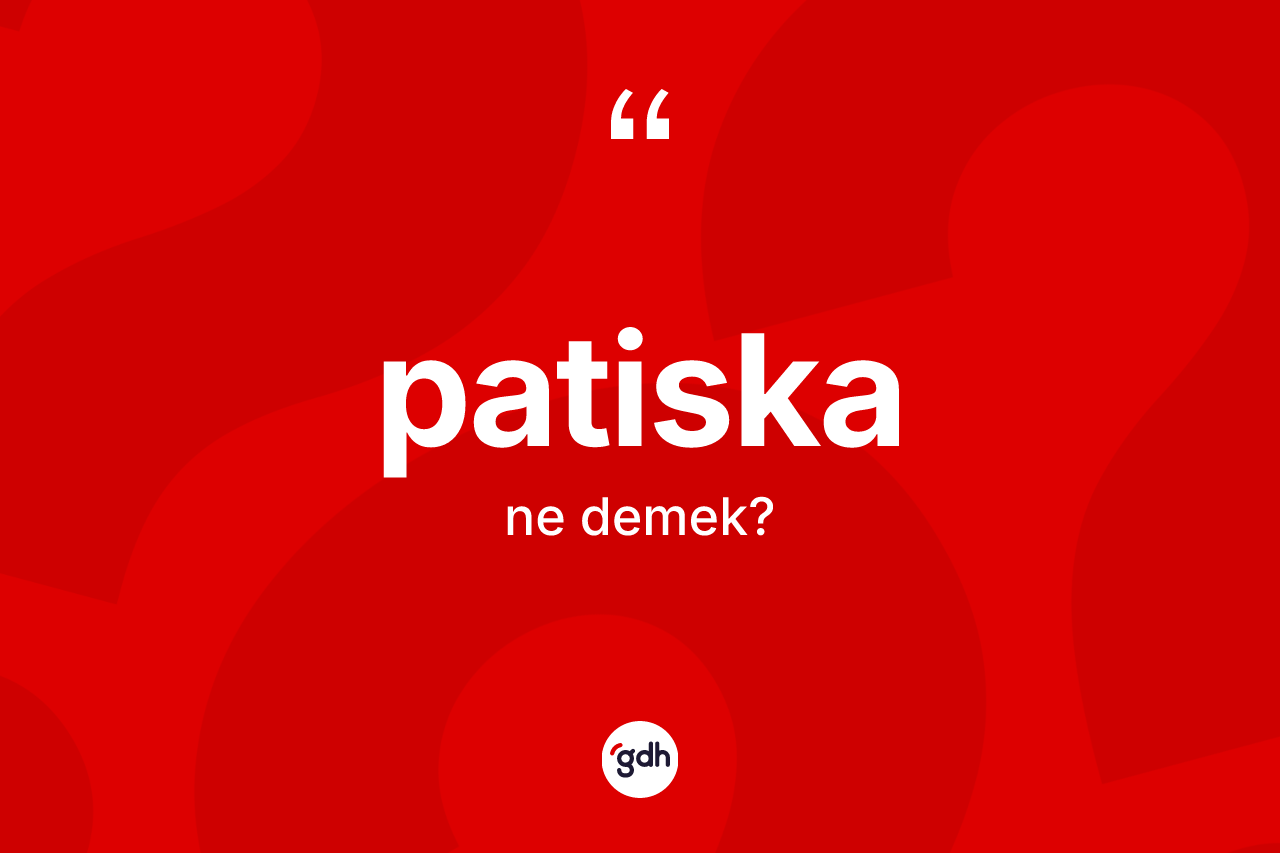 Patiska kelimesi ne anlama gelir?