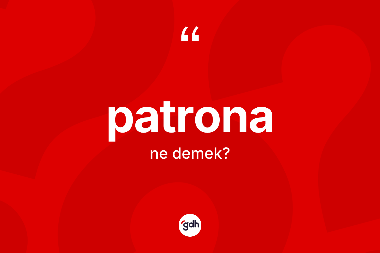 Patrona kelimesinin anlamı nedir?