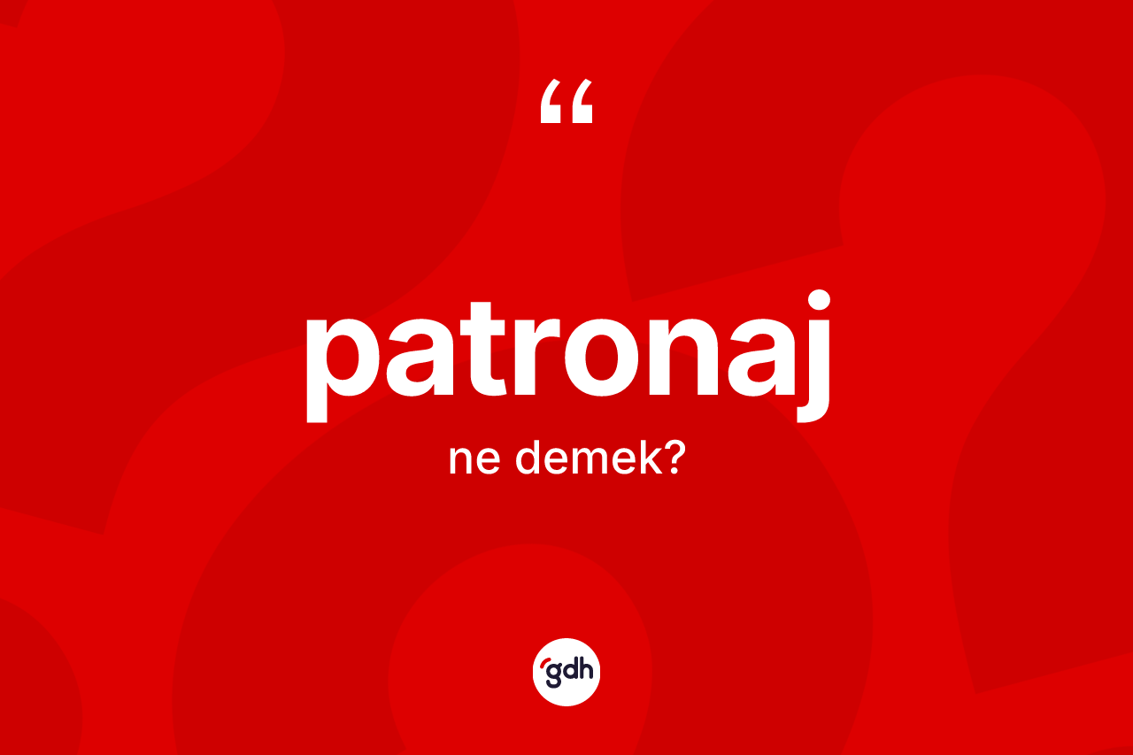 Patronaj ne anlama gelir?