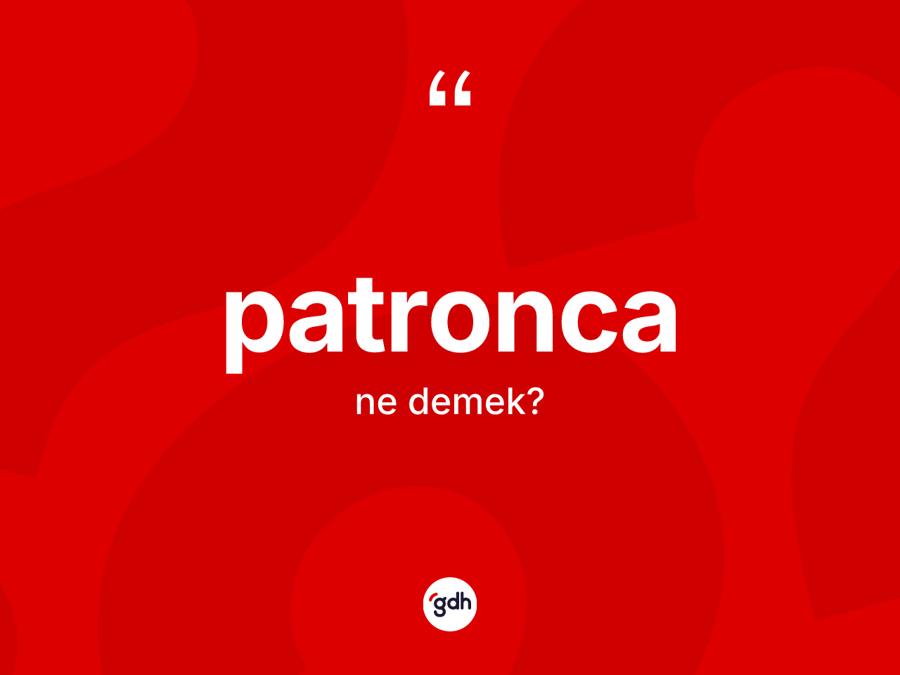 Patronca kelimesinin tanımı nedir? Patroncanın TDK'ya göre anlamı nedir?