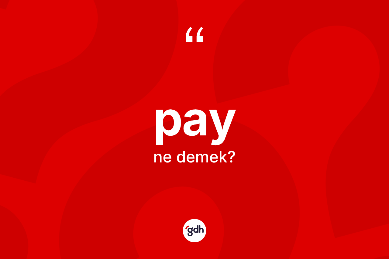 Pay kelimesinin tanımı nedir?