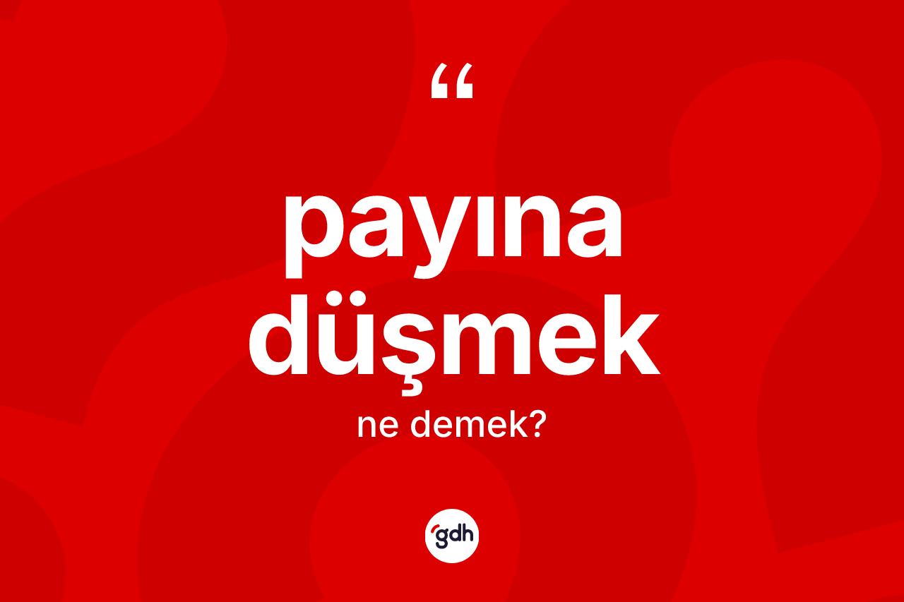Payına düşmek deyimi ne anlama gelir?